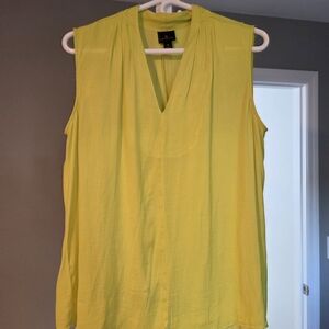 Yellow Sleeveless V-Neck Top